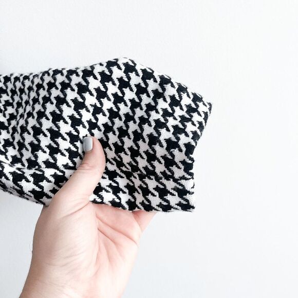 Tahari Women's Houndstooth Open Jacket Career Office Black White Size 10 - Picture 3 of 9